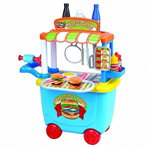 Игровой набор - Бургерная с тележкой (Playgo, Play 3516veg)